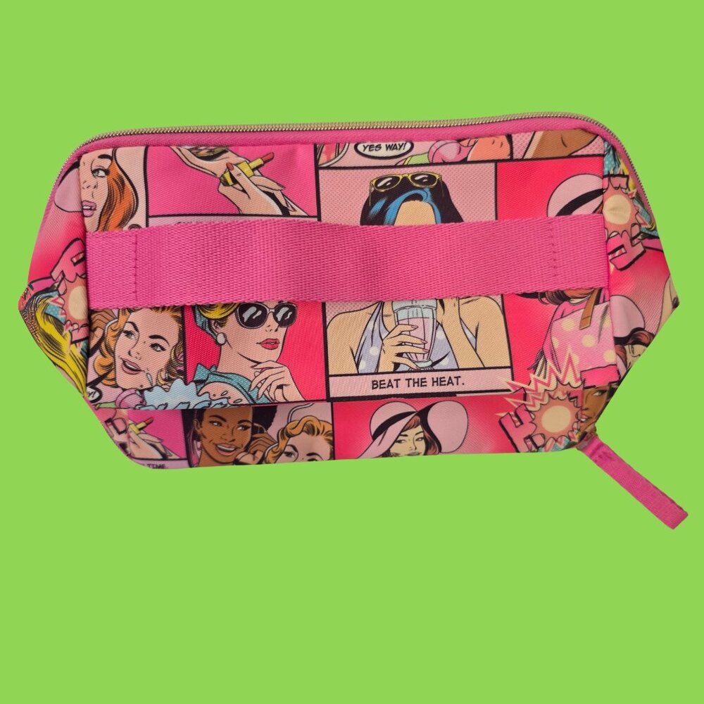 Barbiecore | Retro Estee Lauder Makeup Bag | Comic Pop Art | Pink Tones